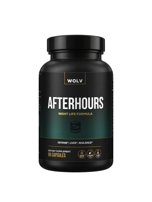 Afterhours supplement bottle, 90 capsules