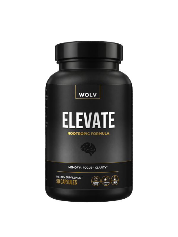 Elevate supplement bottle, 90 capsules