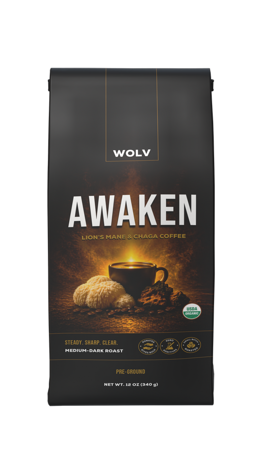 WOLV Awaken coffee package