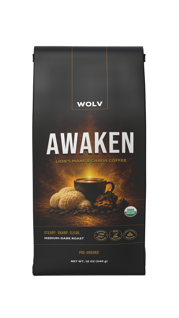 WOLV Awaken coffee package