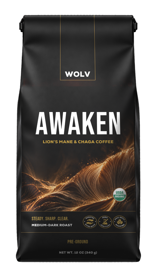 AWAKEN (Lion's Mane and Chaga Half Caf Coffee)