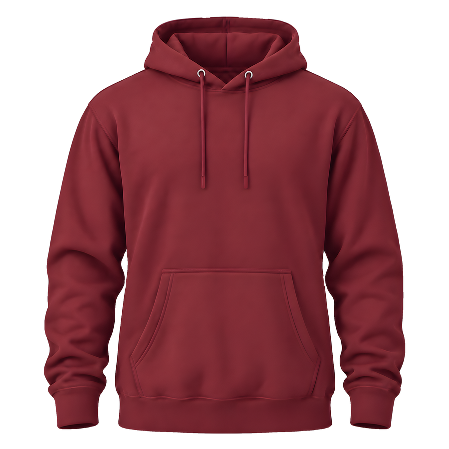 Hoodie · Burgundy · Front
