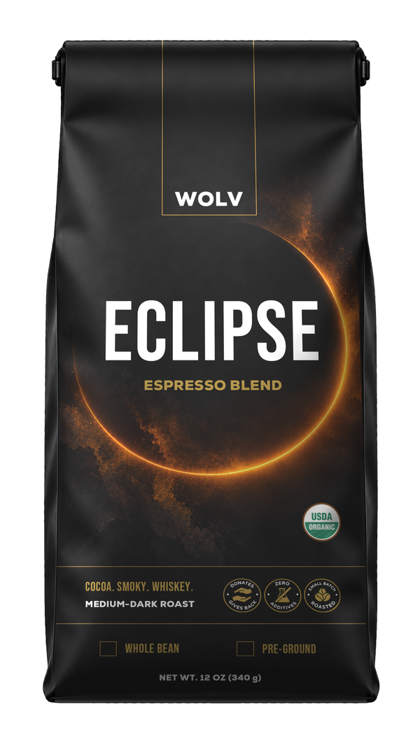 Eclipse organic coffee, 12 oz bag, front