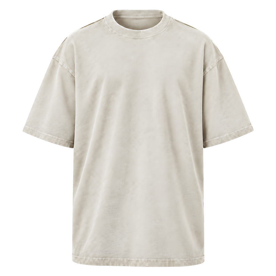 Oversized Faded T-Shirt · Faded Bone · Front