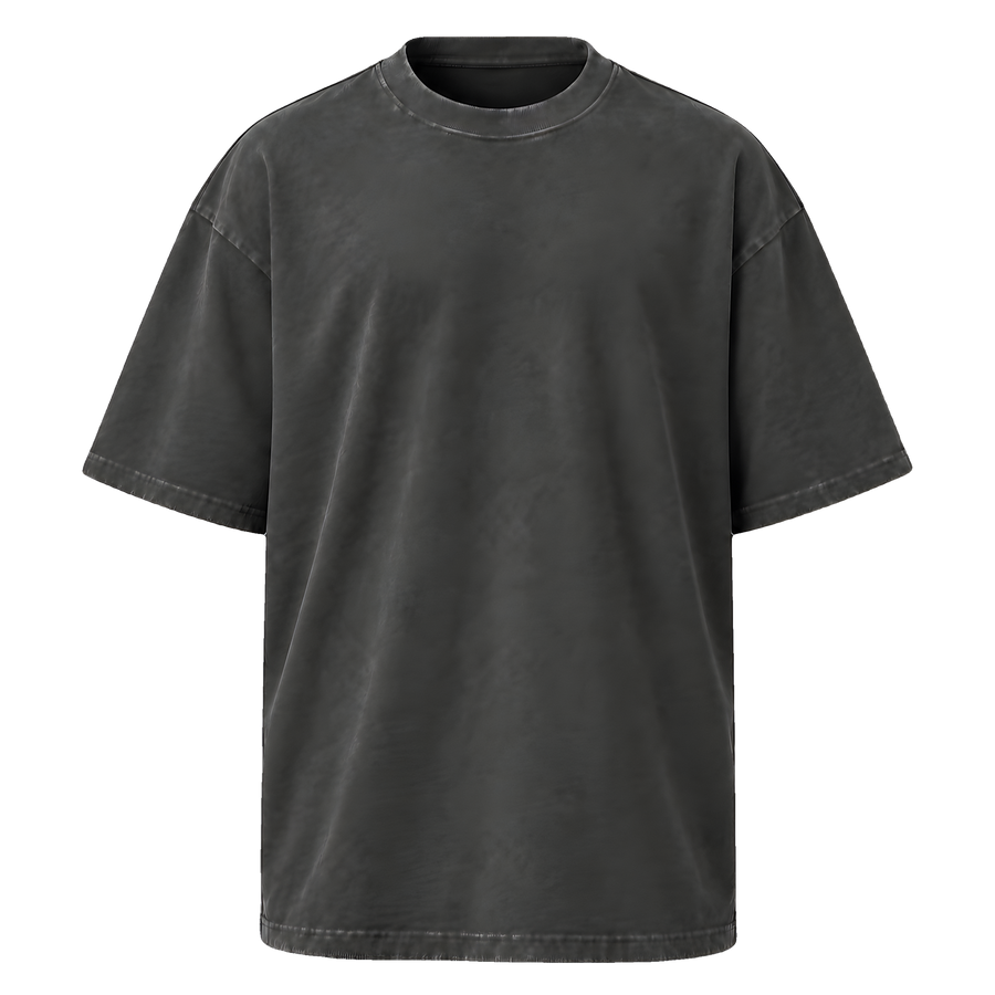 Oversized Faded T-Shirt · Faded Coal · Front