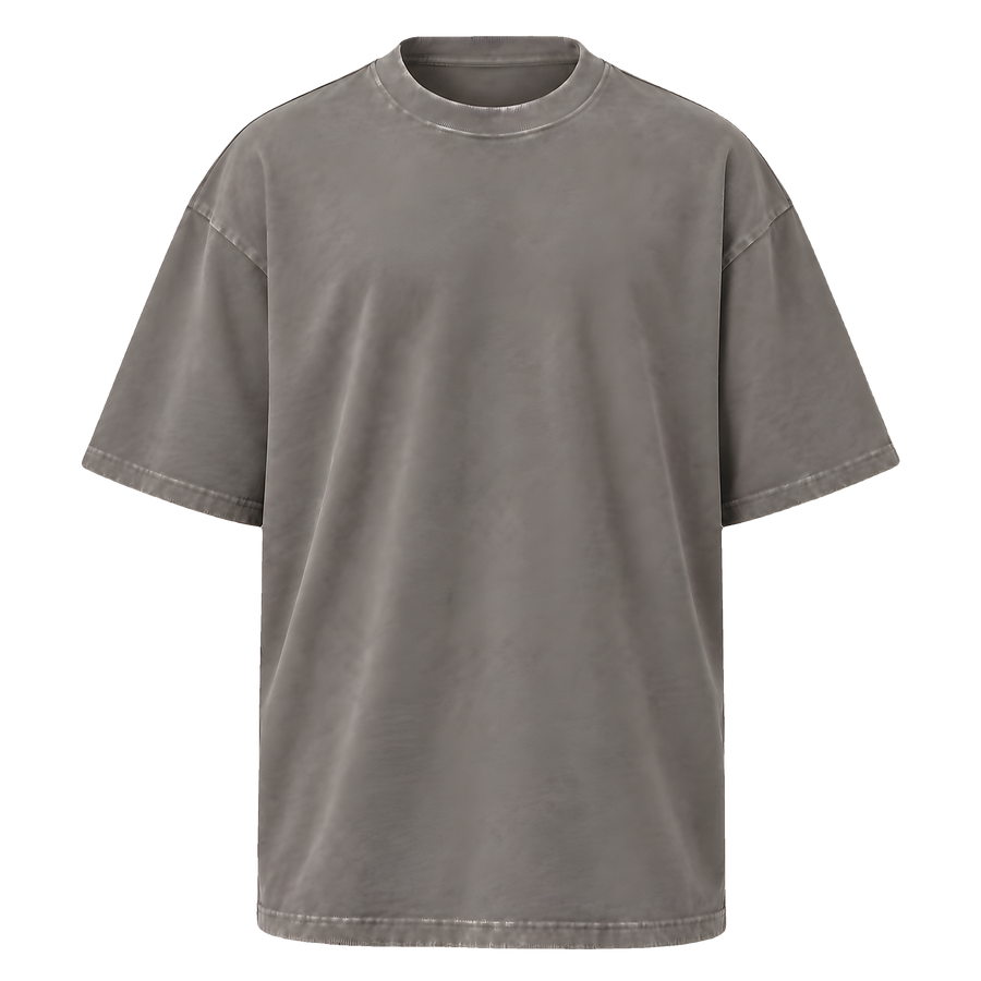 Oversized Faded T-Shirt · Faded Grey · Front