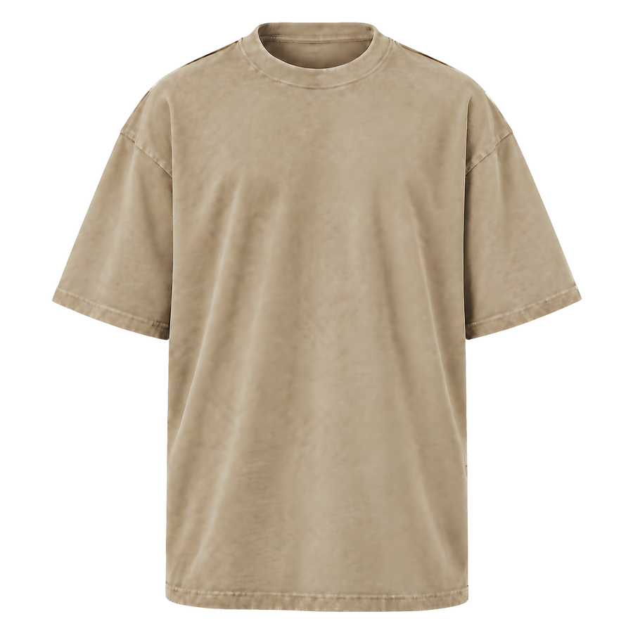 Oversized Faded T-Shirt · Faded Khaki · Front