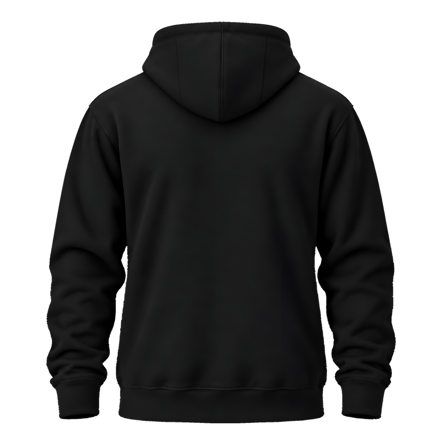 Zip Hoodie · Black · Back