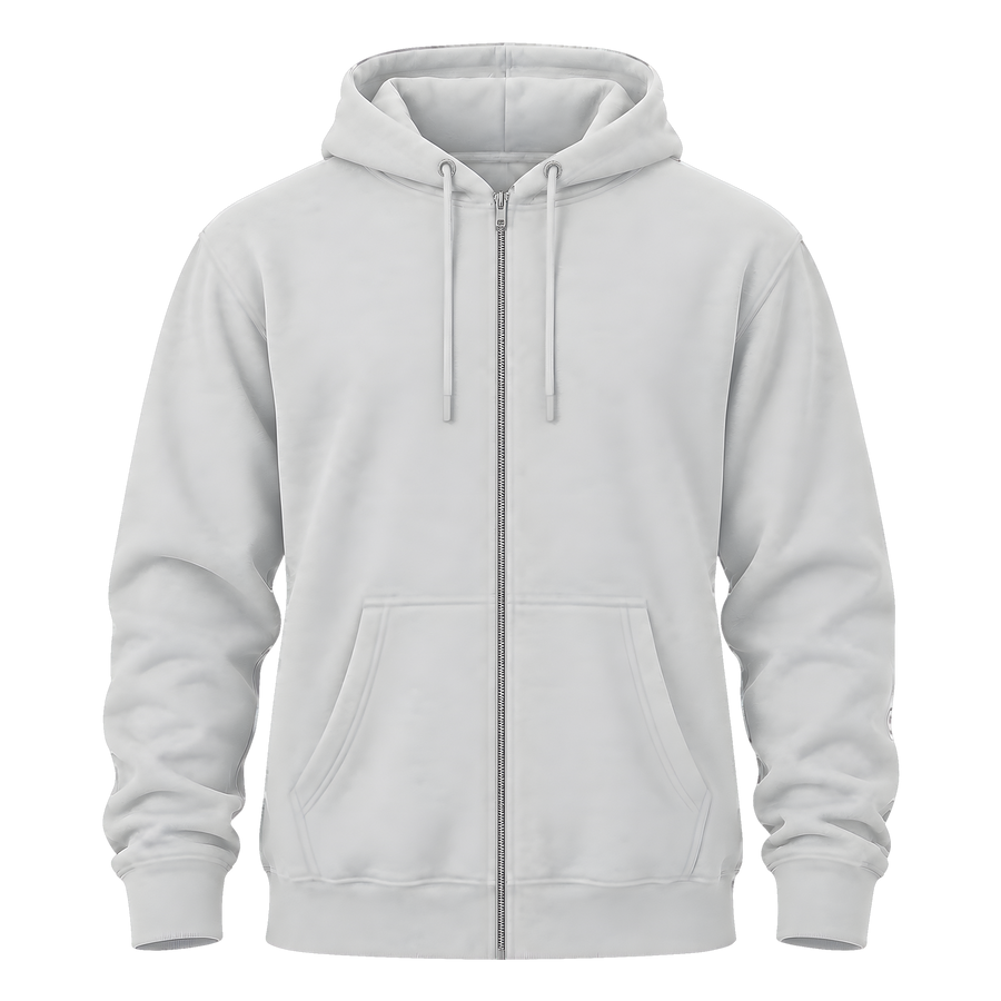 Zip Hoodie · Grey · Front