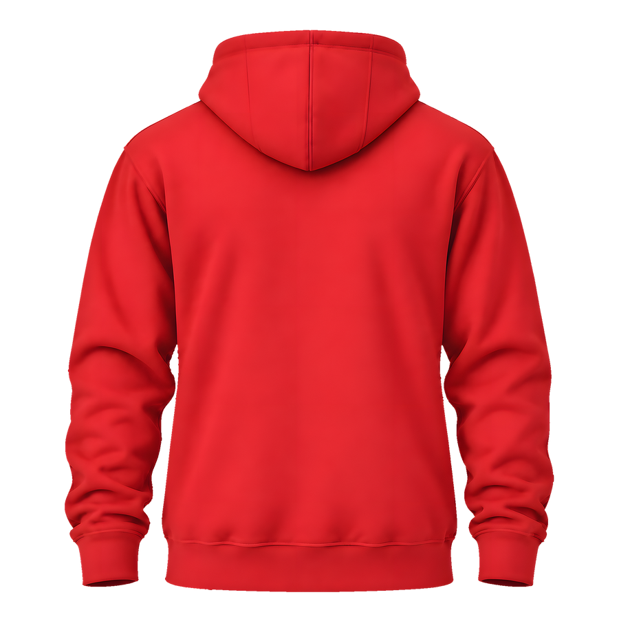 Zip Hoodie · Red · Back