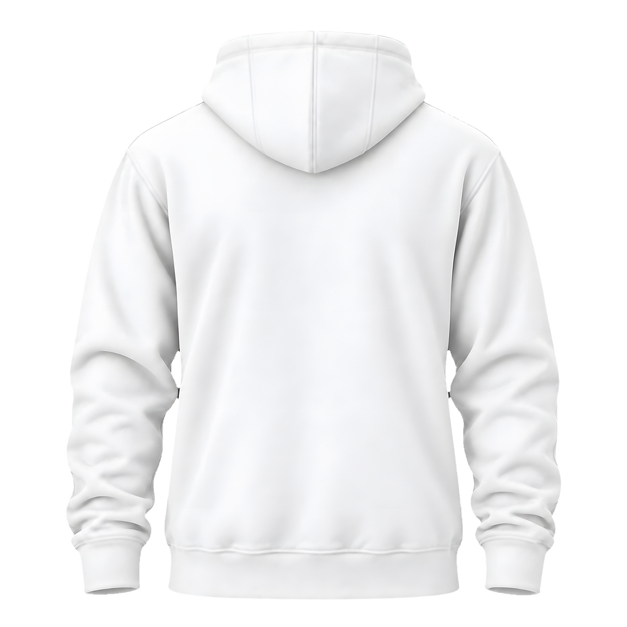 Zip Hoodie · White · Back