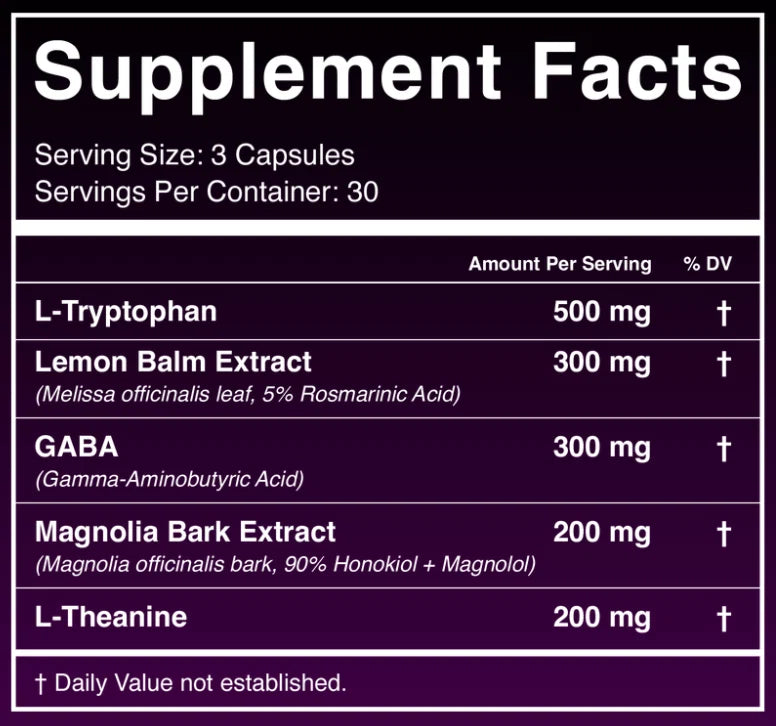 Dreamfuel - supplement facts