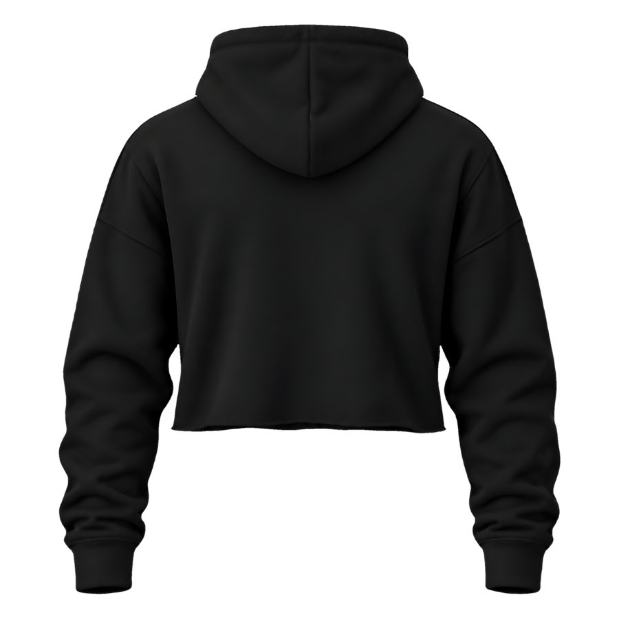 Cropped Hoodie · Black · Back