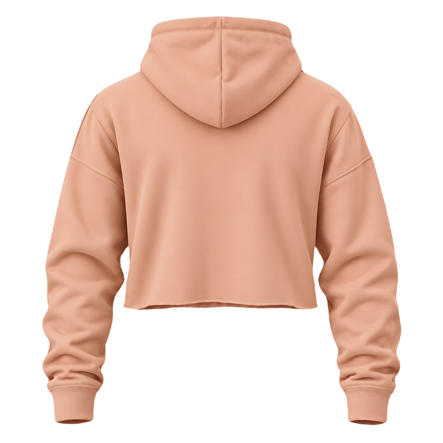 Cropped Hoodie · Peach · Back