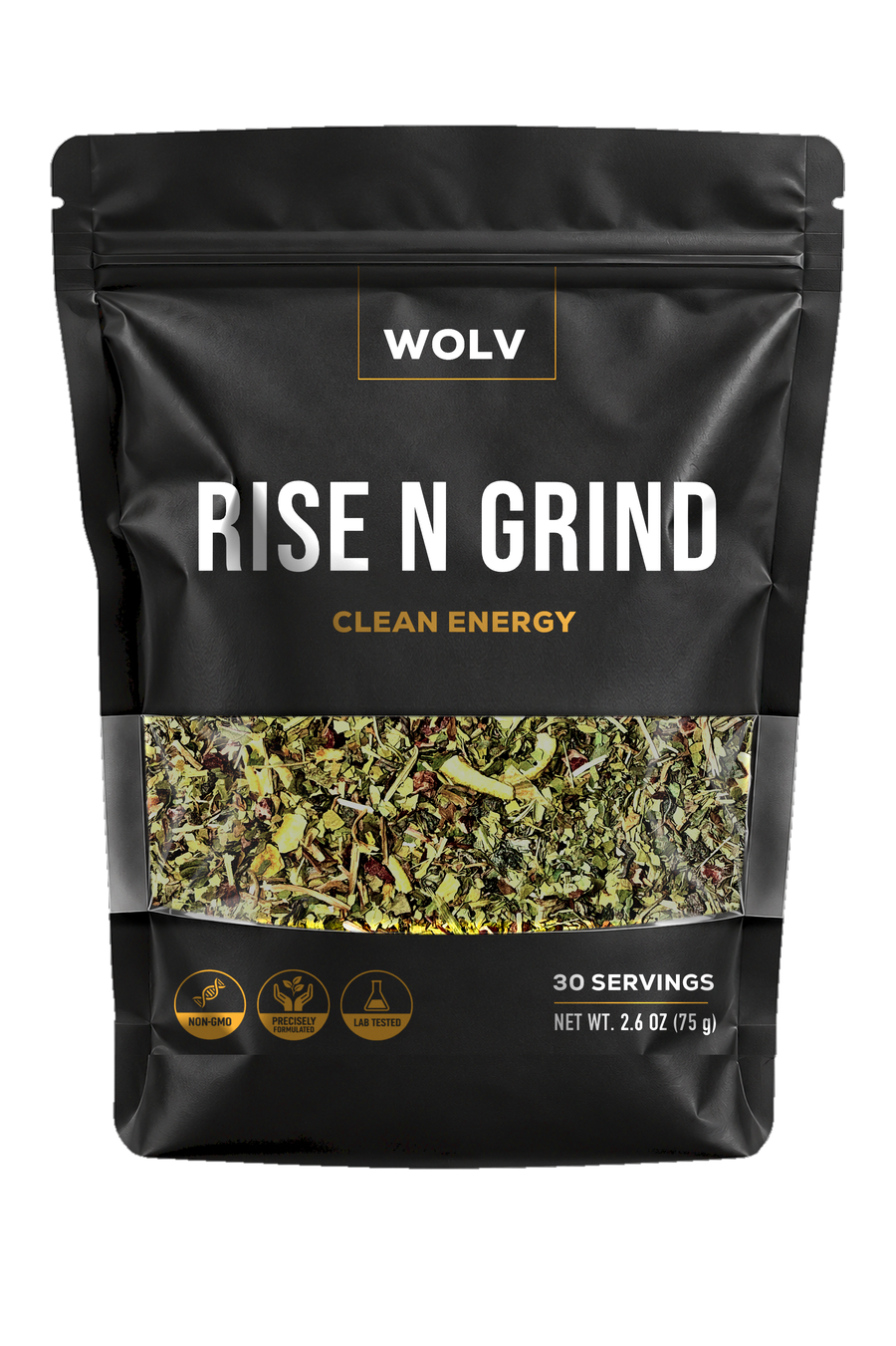 Rise N Grind pouch, Clean Energy Loose-Leaf Tea